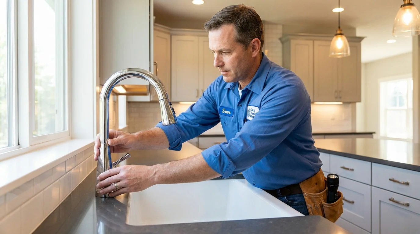 Kitchen faucet installation by Johns Plumbing LLC in Hurt